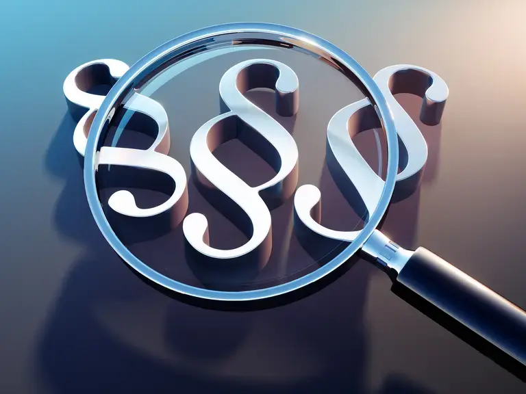 Lupe über drei Paragraphen