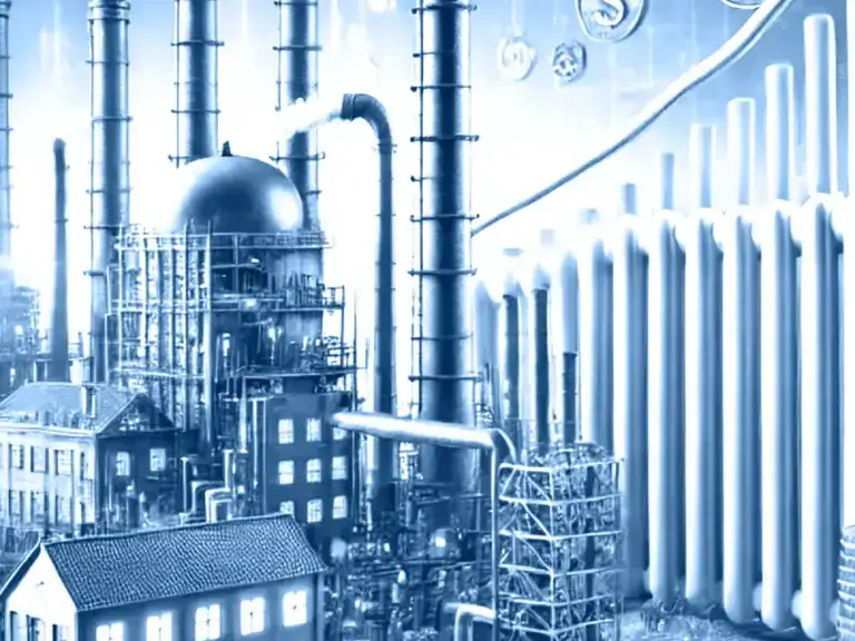 Fernwärme Fabrik und Kostenanstieg