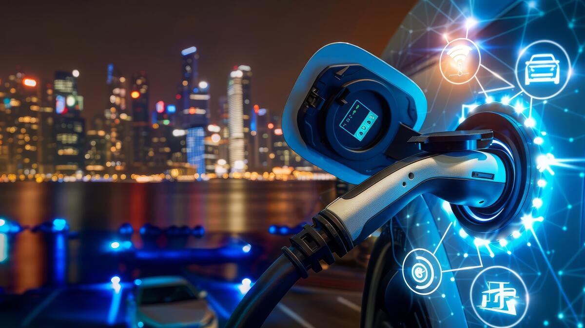 Digitalbild eines Ladevorgangs eines E-Autos