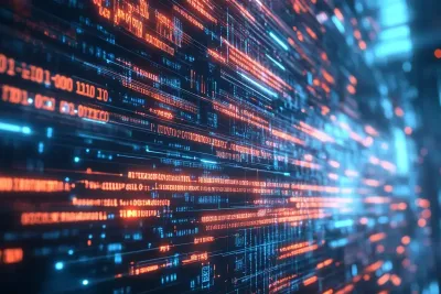 Ein Hintergrund aus digitalen Datenströmen