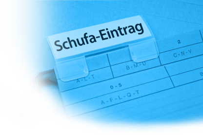 Ein Ausschnitt einer Akte auf der Schufa-Eintrag steht